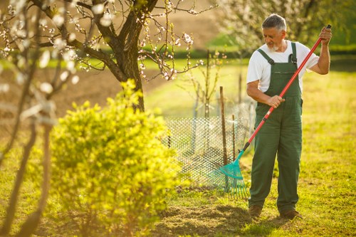 Electric van used for low-carbon lawn maintenance in Rotherhithe